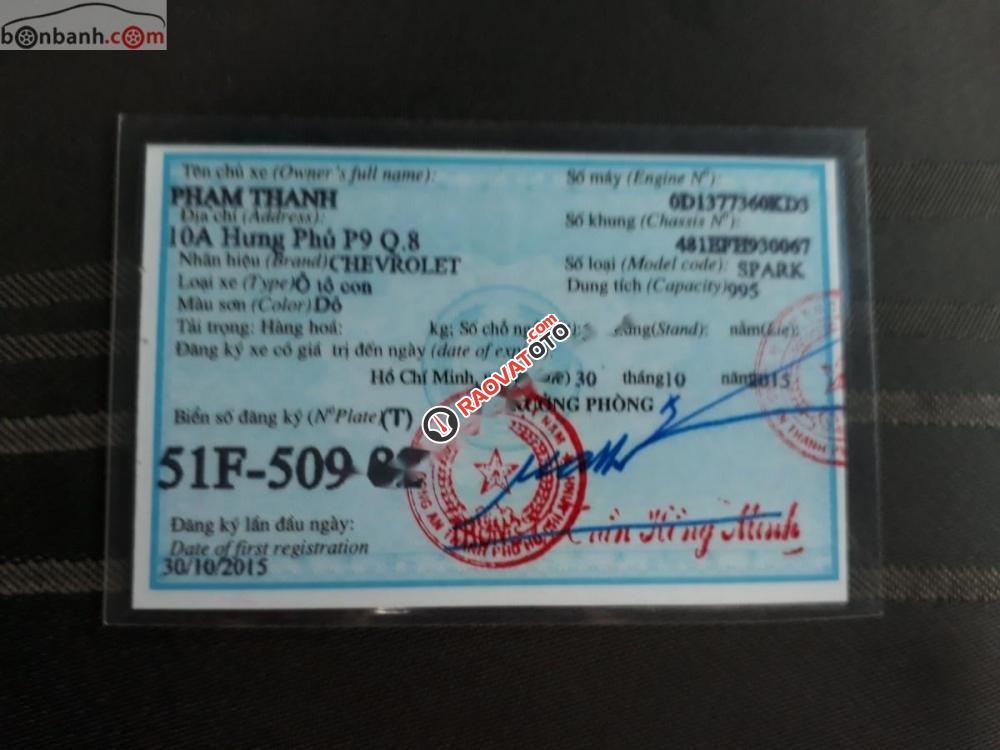 Cần bán xe Chevrolet Spark LT năm sản xuất 2015, màu đỏ -0