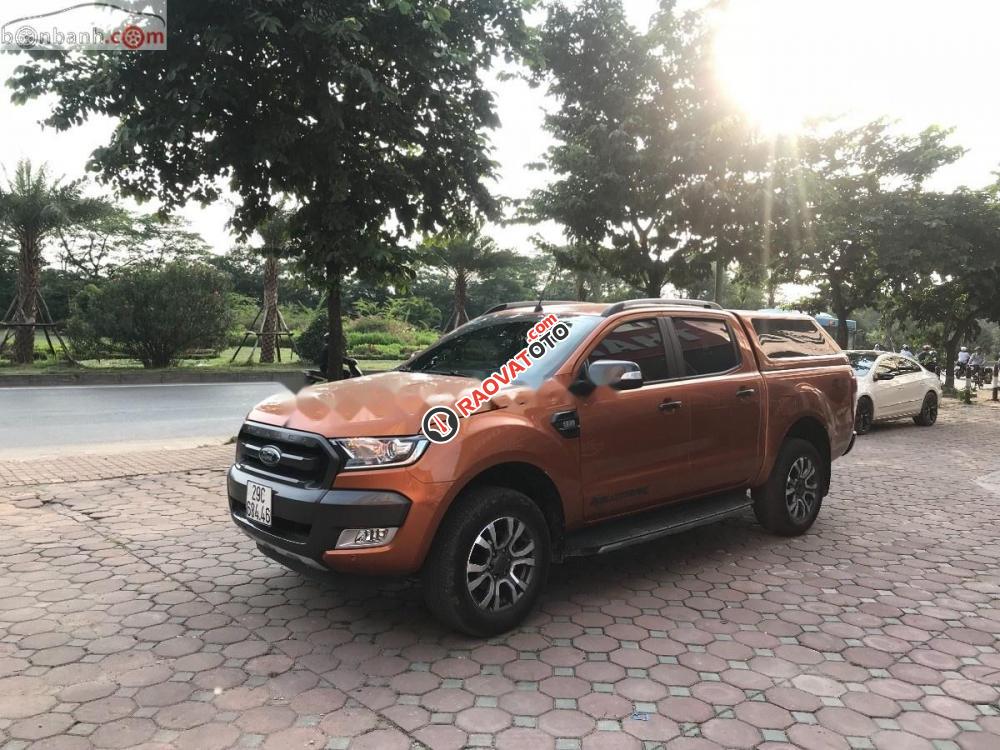 Bán Ford Ranger Wildtrak 2.2L 4x4 AT đời 2017, nhập khẩu, màu cam-8