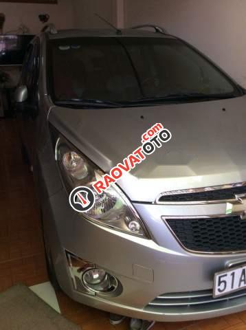 Bán Chevrolet Spark 1.2 LT đời 2012, màu bạc giá cạnh tranh-2