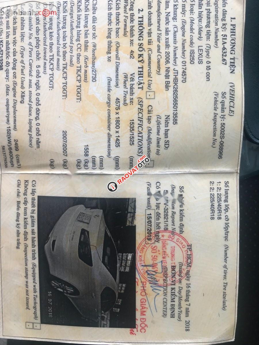 Bán Lexus IS 250 đời 2007, màu trắng, xe nhập-3