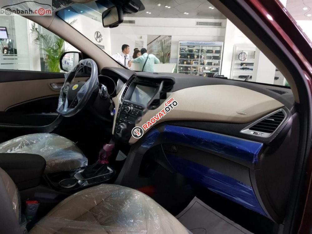 Bán gấp Hyundai Santa Fe 2.2L 4WD đời 2017, màu đỏ giá tốt-0