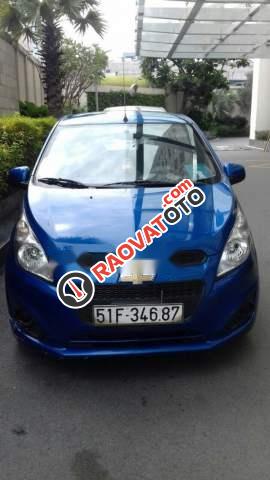 Bán Chevrolet Spark LS năm 2015, màu xanh lam, giá tốt-5