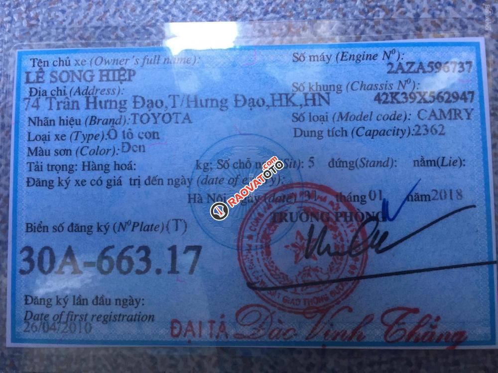 Bán Toyota Camry GLX đời 2008, màu đen, xe nhập-6