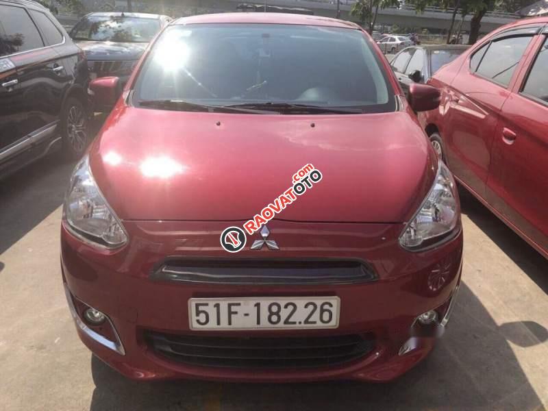 Bán Mitsubishi Mirage CVT đời 2015, màu đỏ số tự động, giá 330tr-5