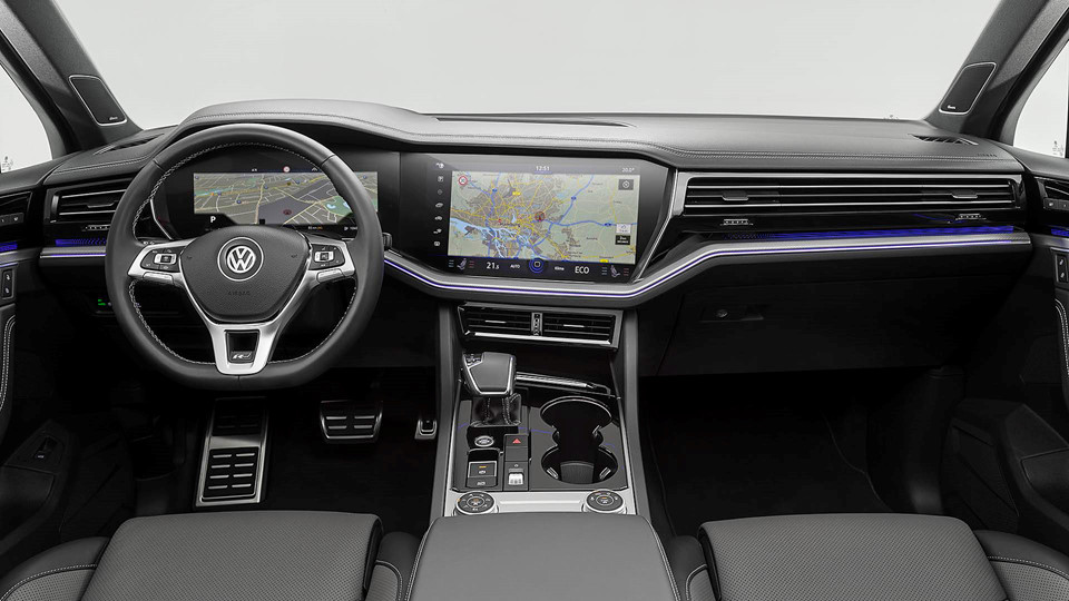 Trang thiết bị nội thất hiện đại của Volkswagen Touareg 2019
