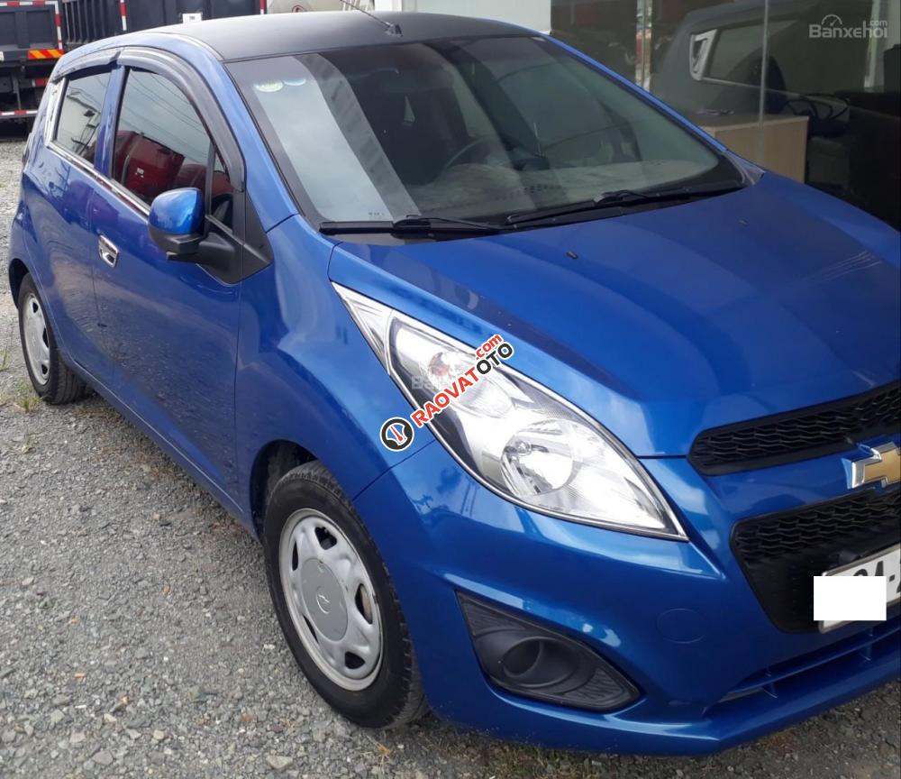 Bán xe Chevrolet Spark xe đẹp, còn bảo hành 259 triệu, sản xuất năm 2016, màu xanh-1