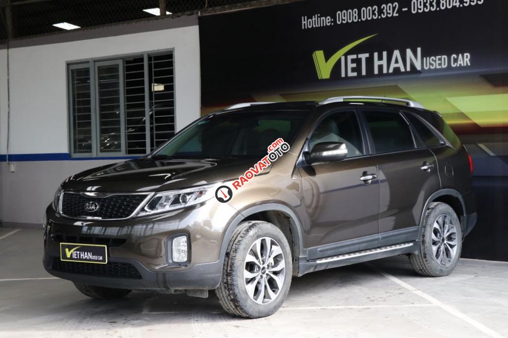 Bán Kia Sorento 2.4AT năm 2016, màu nâu, giá chỉ 736 triệu-0