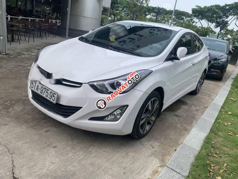 Bán Hyundai Elantra 1.8AT đời 2014, màu trắng, nhập khẩu  -0