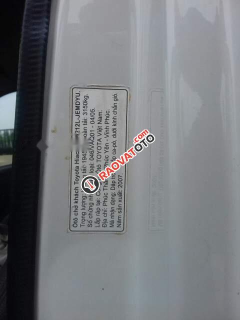 Cần bán gấp Toyota Hiace MT đời 2007, màu trắng, giá tốt-1