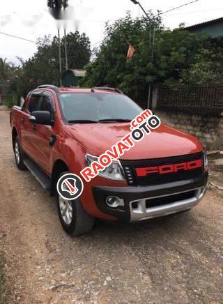 Bán Ford Ranger Wildtrak đời 2014, màu đỏ, nhập khẩu chính chủ-0