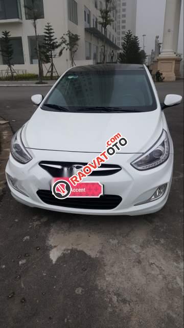 Bán xe Hyundai Accent Blue 2013, màu trắng, nhập khẩu, giá tốt-0