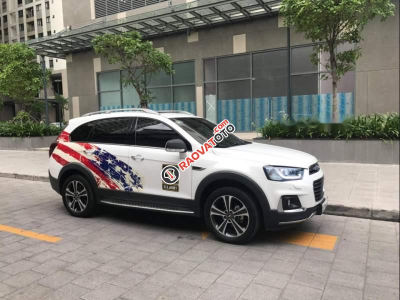 Cần bán xe Cherovlet Captiva Revv đời mới nhất, xe máy xăng 2.4LTZ bản full, màu trắng/ nội thất đen, sản xuất 2016-5