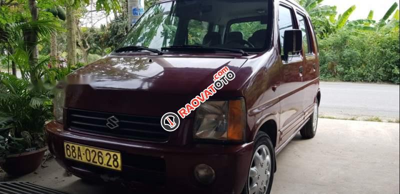 Bán Suzuki Wagon R năm 2002, màu đỏ, xe hoạt động tốt-2