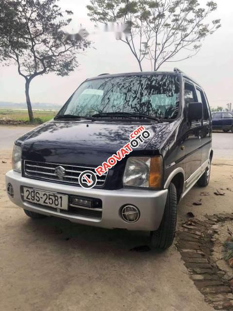 Cần bán Suzuki Wagon R đời 2002, màu xanh lam chính chủ-5