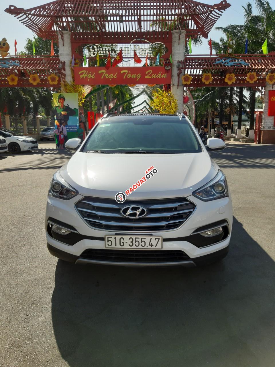 Hyundai Santa Fe CRDi model 2017, màu trắng, nhập khẩu còn mới toanh, full option loại cao cấp nhất, 1tỷ 65tr-14