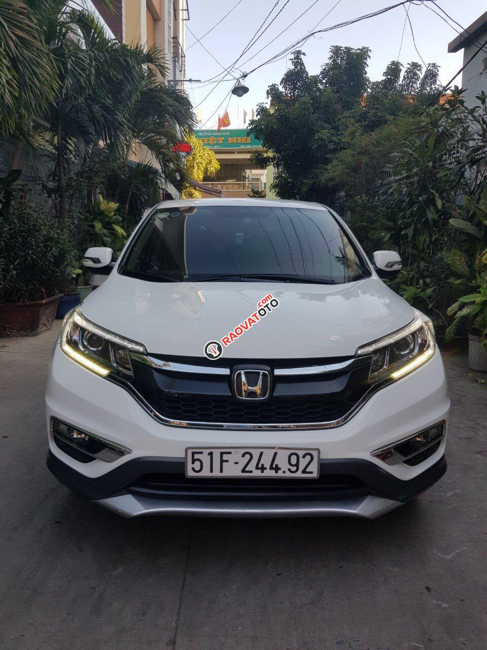 Bán ô tô Honda CR V 2.0 năm sản xuất 2015, màu trắng, bao kiểm tra tại hãng-0