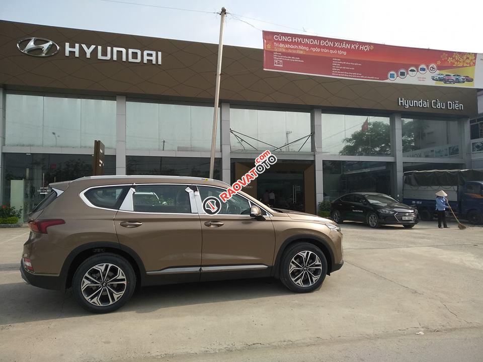 Cần bán xe Hyundai SantaFe cao cấp, máy dầu, phiên bản 2019, màu nâu hỗ trợ trả góp 80%-6