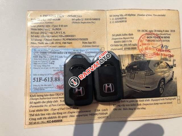Bán xe Honda CR V 2.4 2016, màu trắng, giá tốt-1