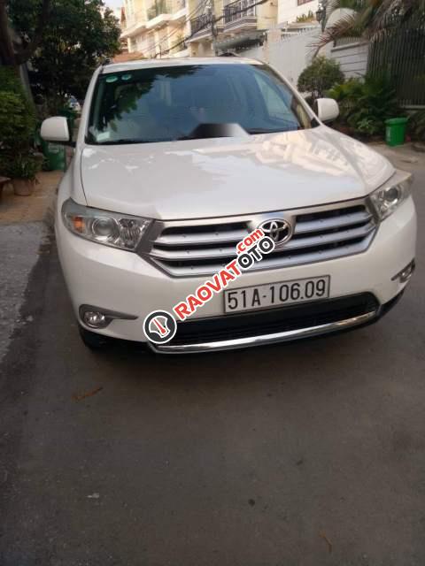 Bán Toyota Highlander SE đời 2011, màu trắng, xe nhập  -0