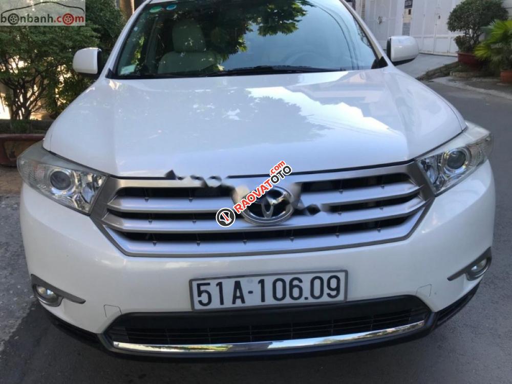 Bán Toyota Highlander SE sản xuất 2011, màu trắng, xe nhập-0