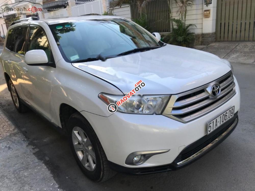 Bán Toyota Highlander SE sản xuất 2011, màu trắng, xe nhập-2