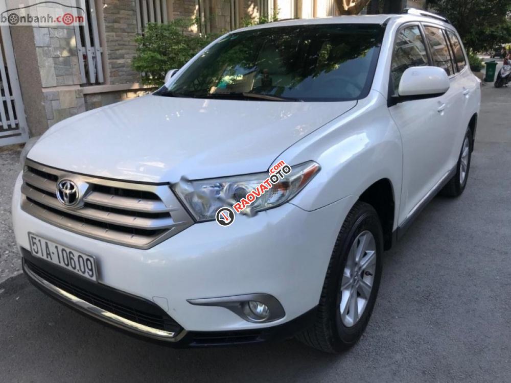 Bán Toyota Highlander SE sản xuất 2011, màu trắng, xe nhập-1