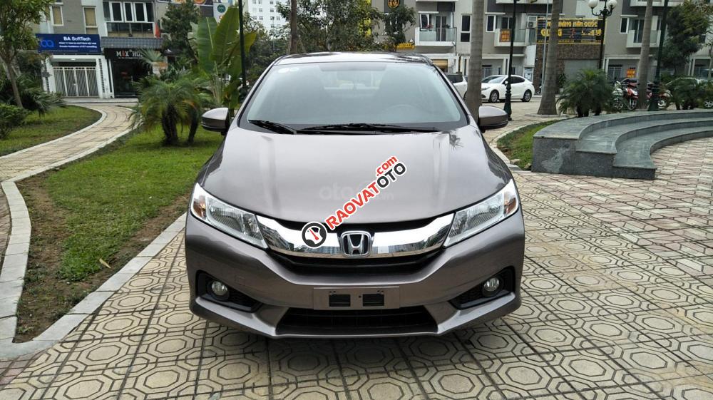 Bán ô tô Honda City 1.5CVT AT đời 2016, màu nâu, 500tr-9