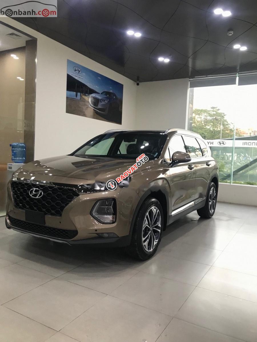 Cần bán Hyundai Santa Fe năm 2019, màu nâu -0