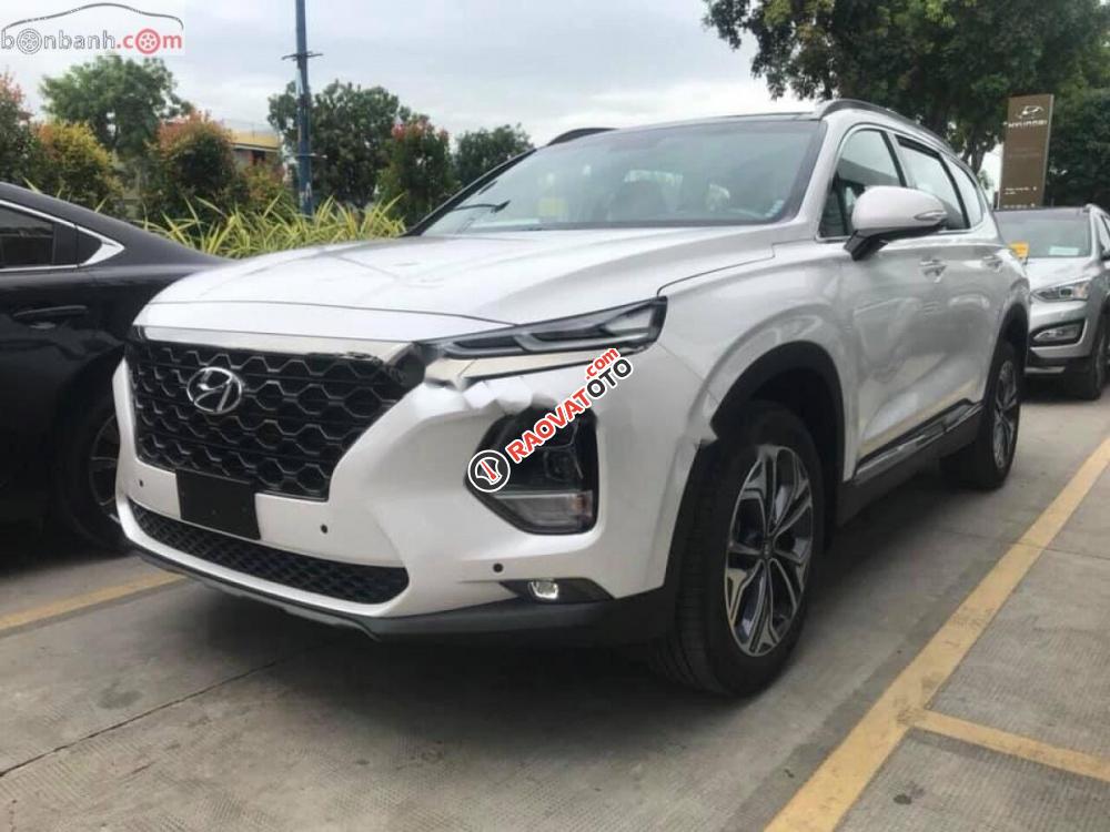 Hyundai Trường Chinh bán ô tô Hyundai Santa Fe đời 2019, màu trắng-0