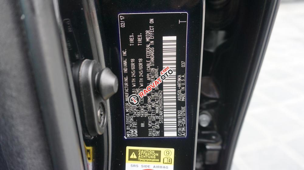 Bán Toyota Highlander sản xuất 2017, màu đen, nội thất xanh lam đặt biệt hiếm-16