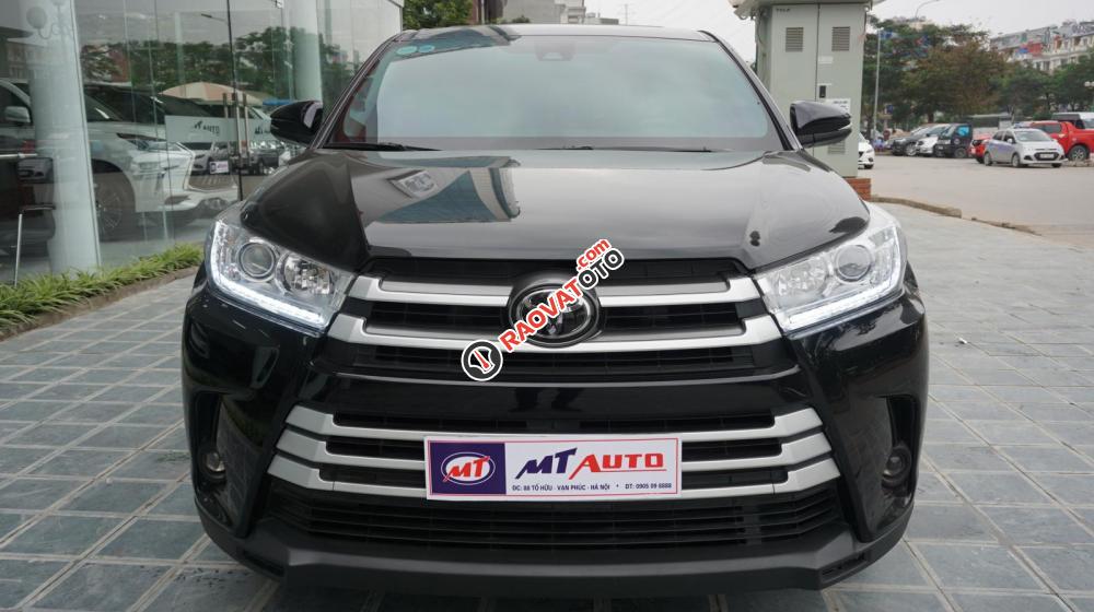 Bán Toyota Highlander sản xuất 2017, màu đen, nội thất xanh lam đặt biệt hiếm-12