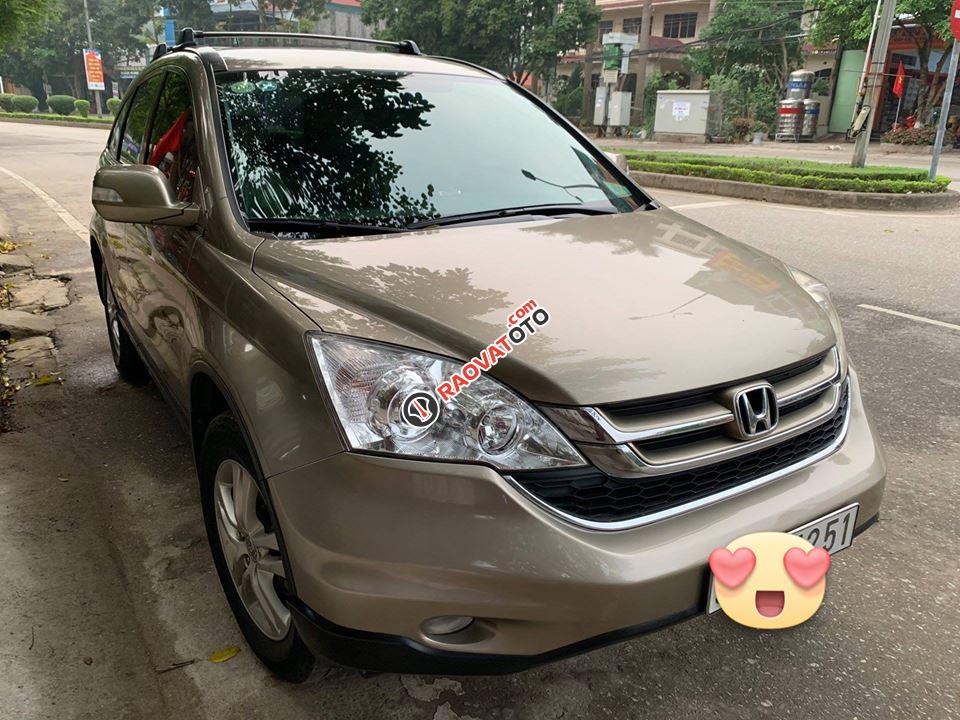 Bán Honda CR V 2.4AT sản xuất 2011, màu vàng, giá tốt-0