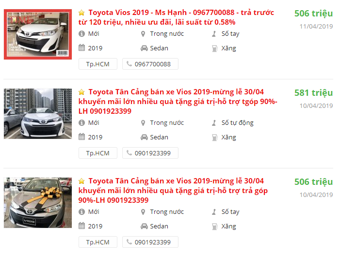 Toyota Vios lấy lại vị thế số 1 trong danh sách xe bán chạy tháng 3 và quý I/2019 a3