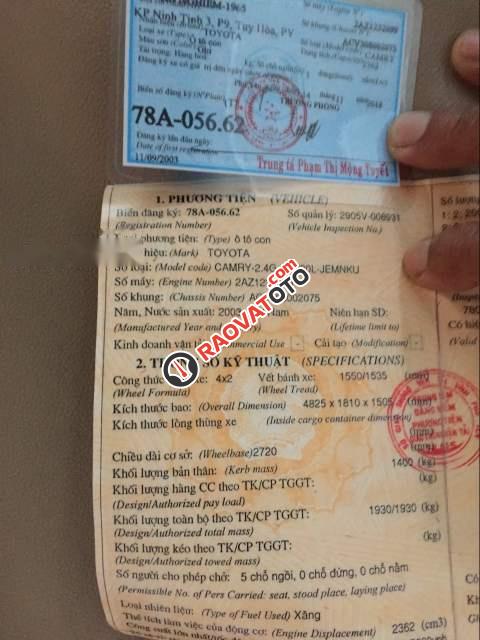 Bán xe Toyota Camry 2.4 năm sản xuất 2003, giá 335tr-4