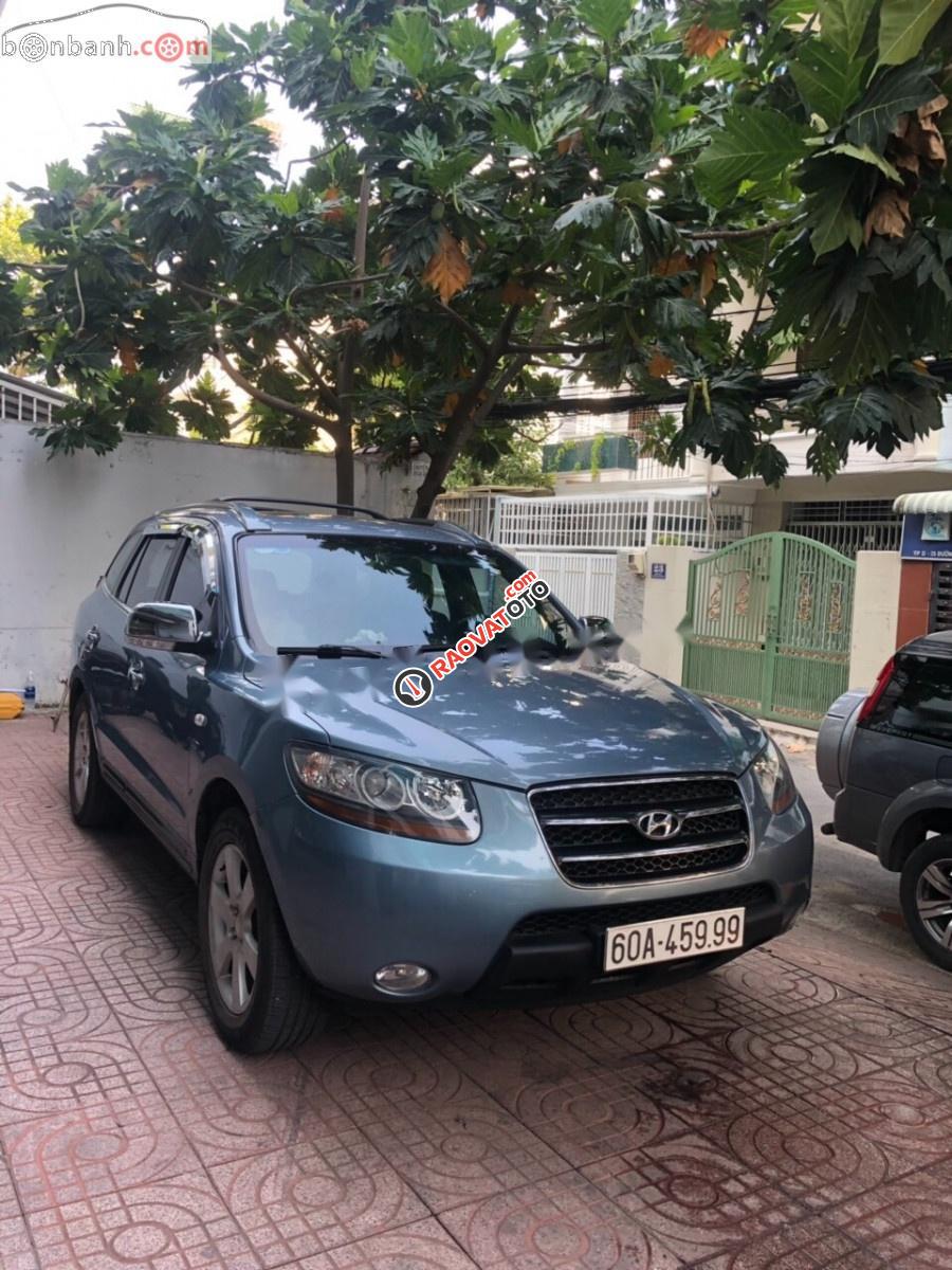 Xe Hyundai Santa Fe MLX năm sản xuất 2007, màu xanh lam, nhập khẩu-1