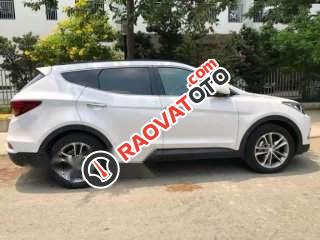 Cần bán gấp Hyundai Santa Fe 2.2AT đời 2017, màu trắng-4