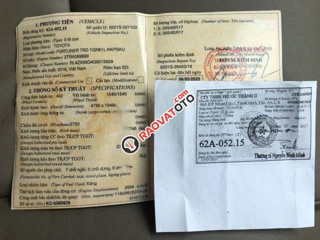 Bán gấp xe Fortuner Sportivo TRD, Sx 2016, xe đi giữ gìn cẩn thận-3