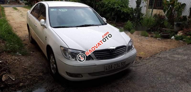 Bán Toyota Camry 2.4 năm 2003, màu trắng số sàn, 350tr-4