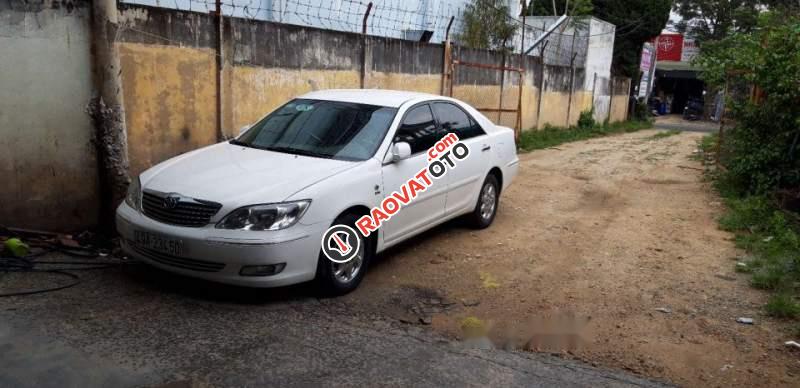 Bán Toyota Camry 2.4 năm 2003, màu trắng số sàn, 350tr-5