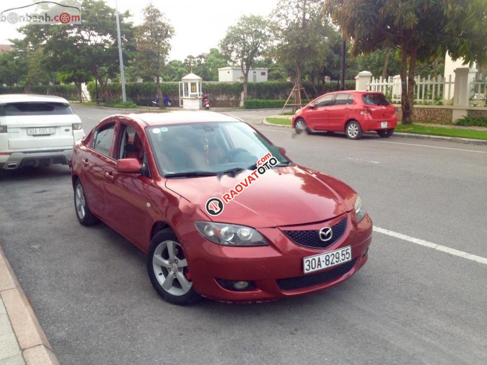 Bán xe Mazda 3 1.6 AT sản xuất năm 2004, đăng ký 2005, màu đỏ mận, số tự động-0