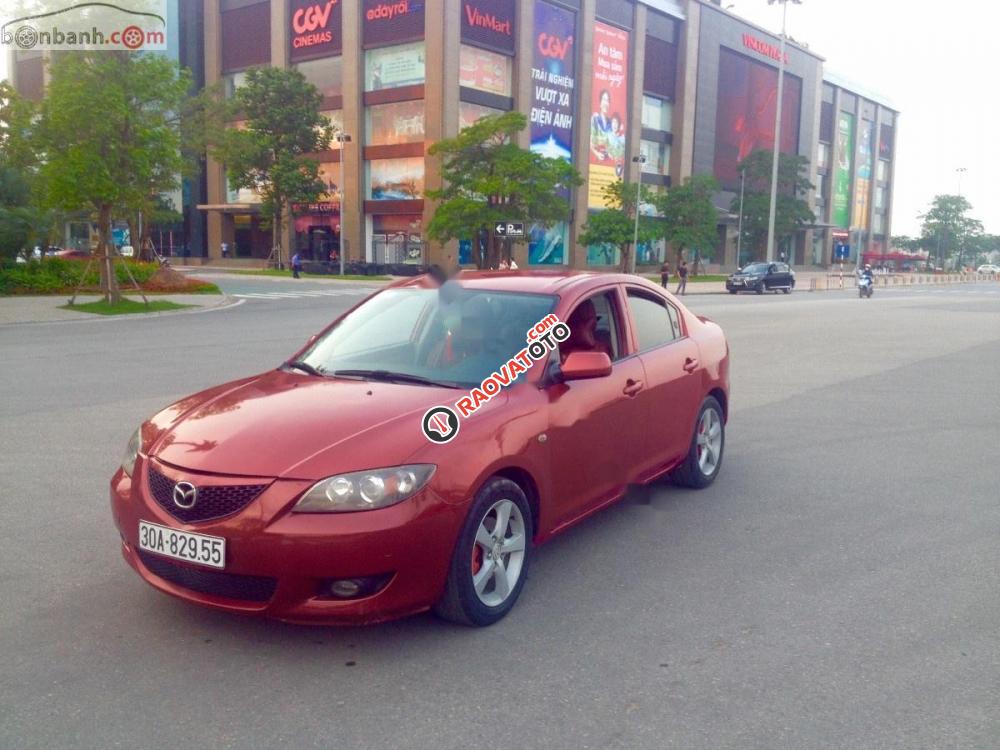 Bán xe Mazda 3 1.6 AT sản xuất năm 2004, đăng ký 2005, màu đỏ mận, số tự động-1