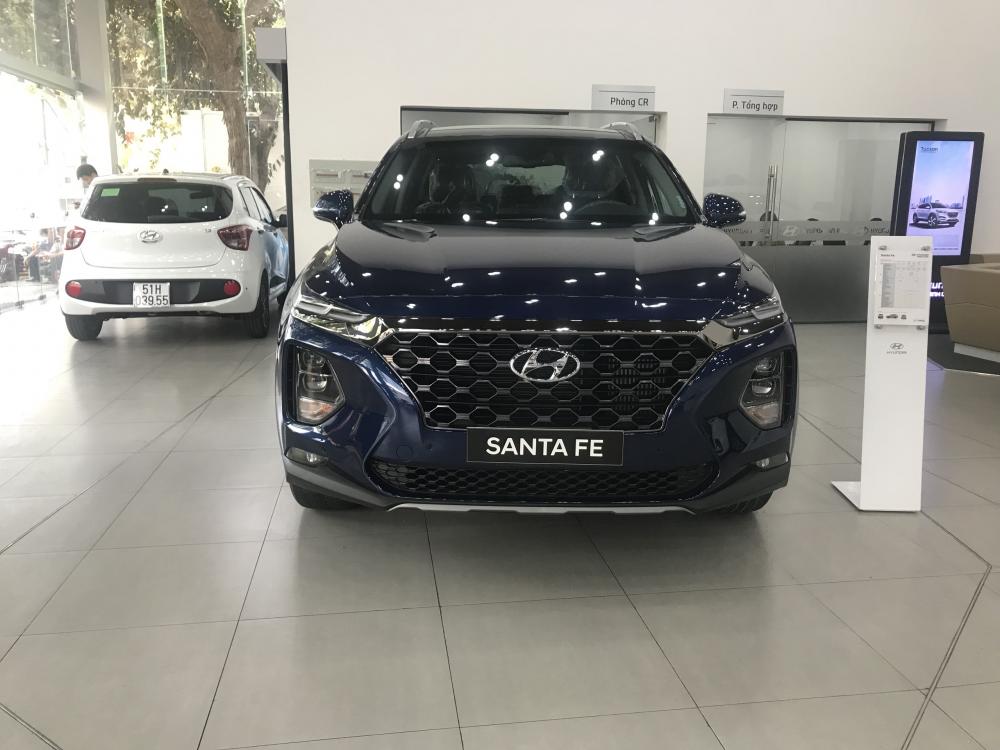 SantaFe 2019 | dầu đặc biệt | màu xanh giao ngay | Hyundai An Phú-1