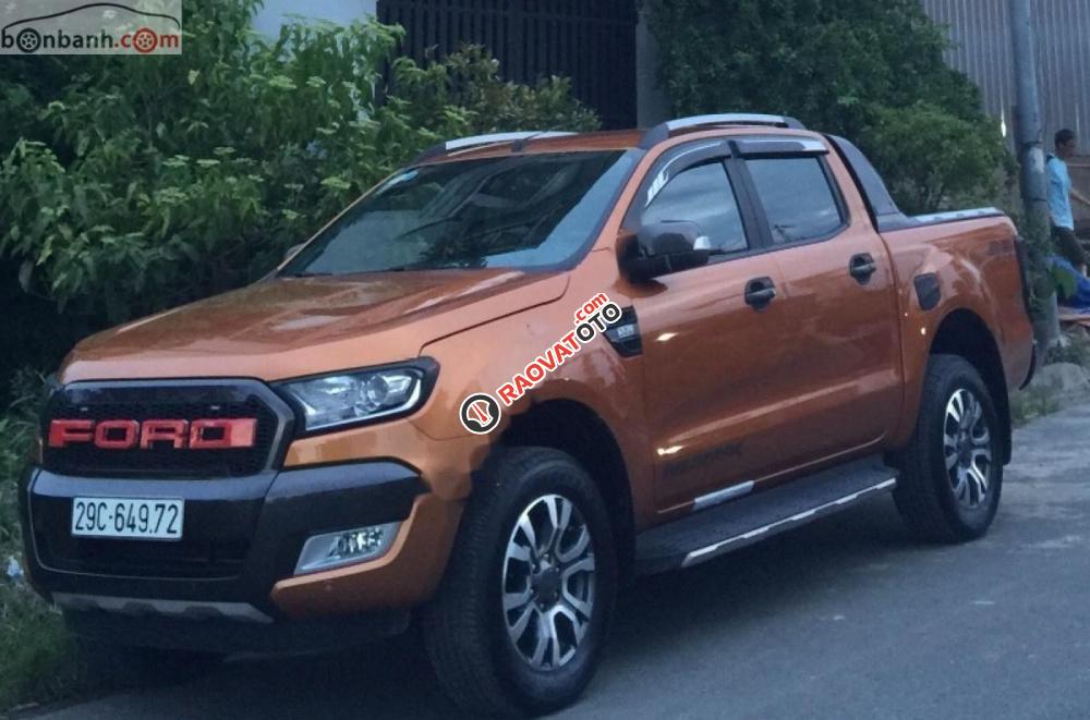 Bán Ford Ranger Wildtrack sản xuất năm 2016, màu vàng, nhập khẩu chính chủ-1