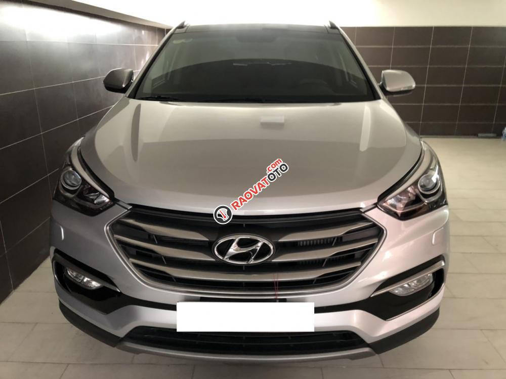 Bán Hyundai Santa Fe CRDi 2.2 AT(Full máy dầu), đời 2016, màu bạc, biển Sài Gòn, xe lướt như mới-8