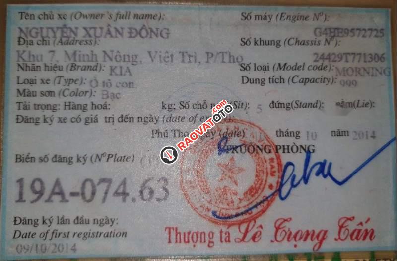 Bán Kia Morning LX sản xuất 2009, màu bạc, nhập khẩu -0