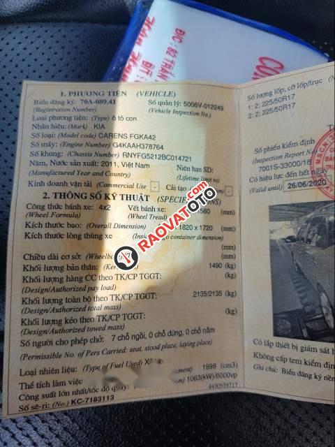 Cần bán Kia Carens MT năm 2011, chính chủ ký ủy quyền mua bán đều được-5