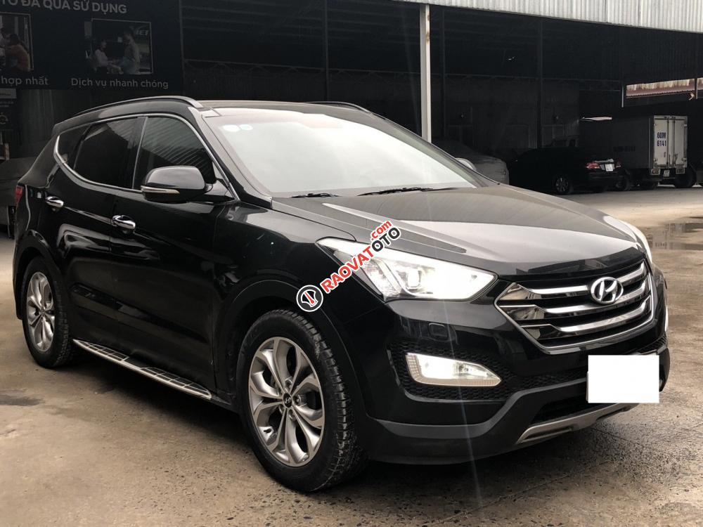 Bán Hyundai Santa Fe 2.4AT, 4WD Full xăng, màu đen, đời 2015, biển SG-0