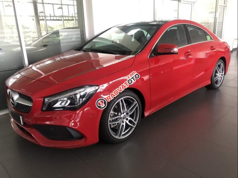 Bán Mercedes CLA250 sản xuất 2018, màu đỏ, xe nhập-0