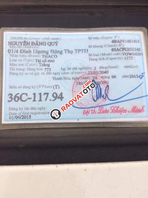 Cần bán Thaco Towner 950A 2015, màu trắng chính chủ-4