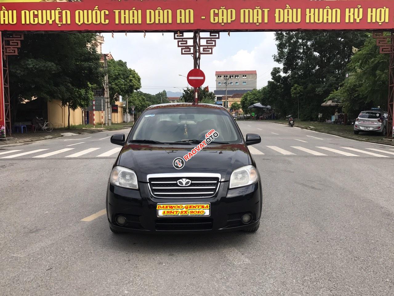 Cần bán xe Daewoo Gentra SX 2010, màu đen, xe tuyển chính chủ cán bộ Huyện-0